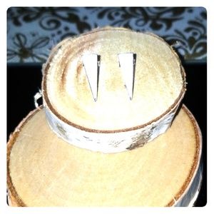 Sterling Silver Triangle Earrings